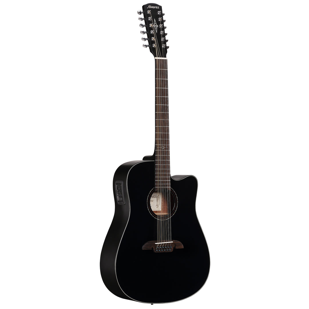 Alvarez AD60-12CE - Artist 12-String Dreadnought Acoustic Guitar - Black