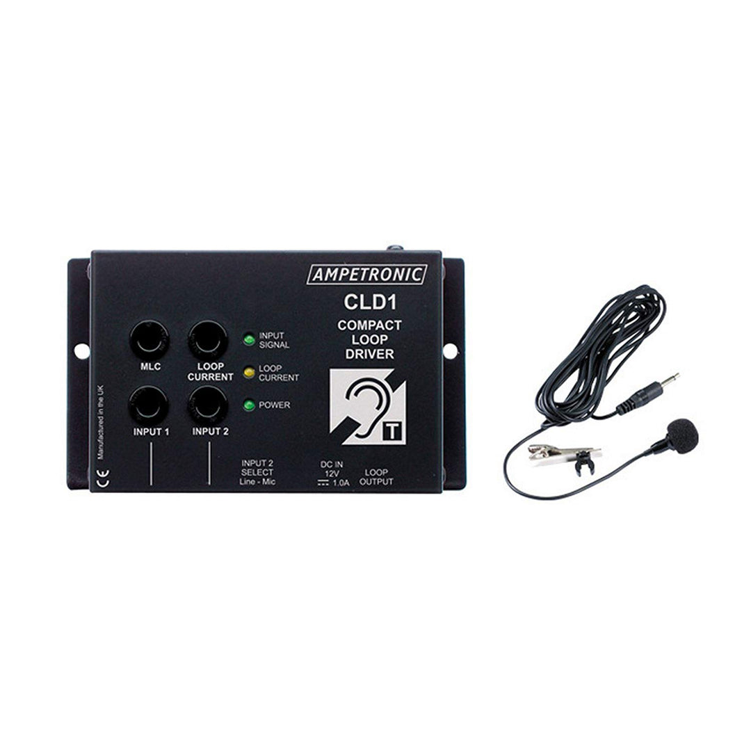 Listen Technologies CLD1-CT - Compact Loop Driver with Tie Clip Microphone