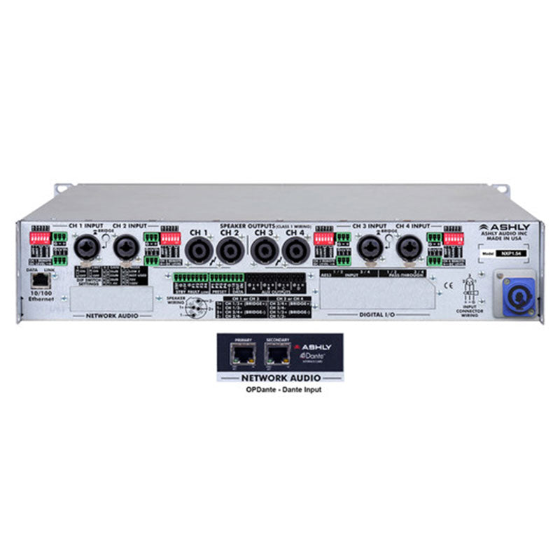 Ashly nXp1.54 amplifier plus OPDante Option Card