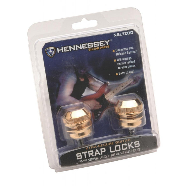 On-Stage NSL7200G Solid Brass Strap Lock - Gold
