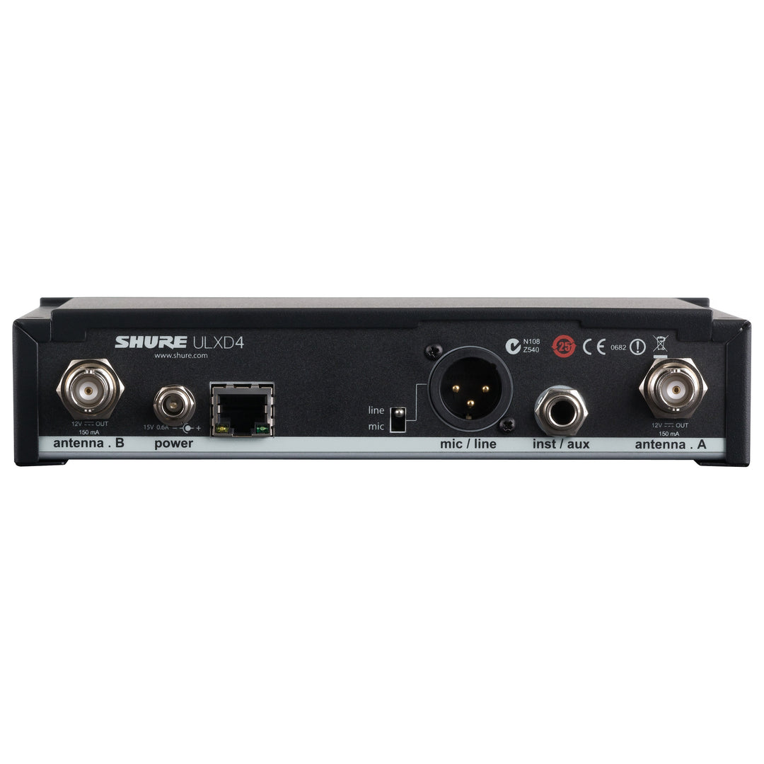 Shure ULXD4-V50 Single-Channel VHF Digital Wireless Receiver 174 to 216 MHz