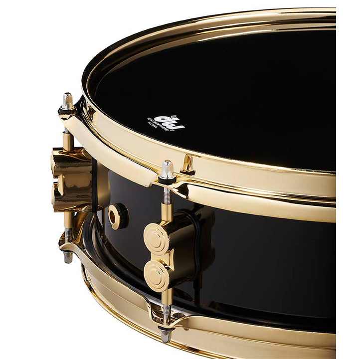 PDP Eric Hernandez European 6-Ply Maple Signature Edition 4x13 Snare Drum - Piano Black Lacquer w/ Gold Hardware