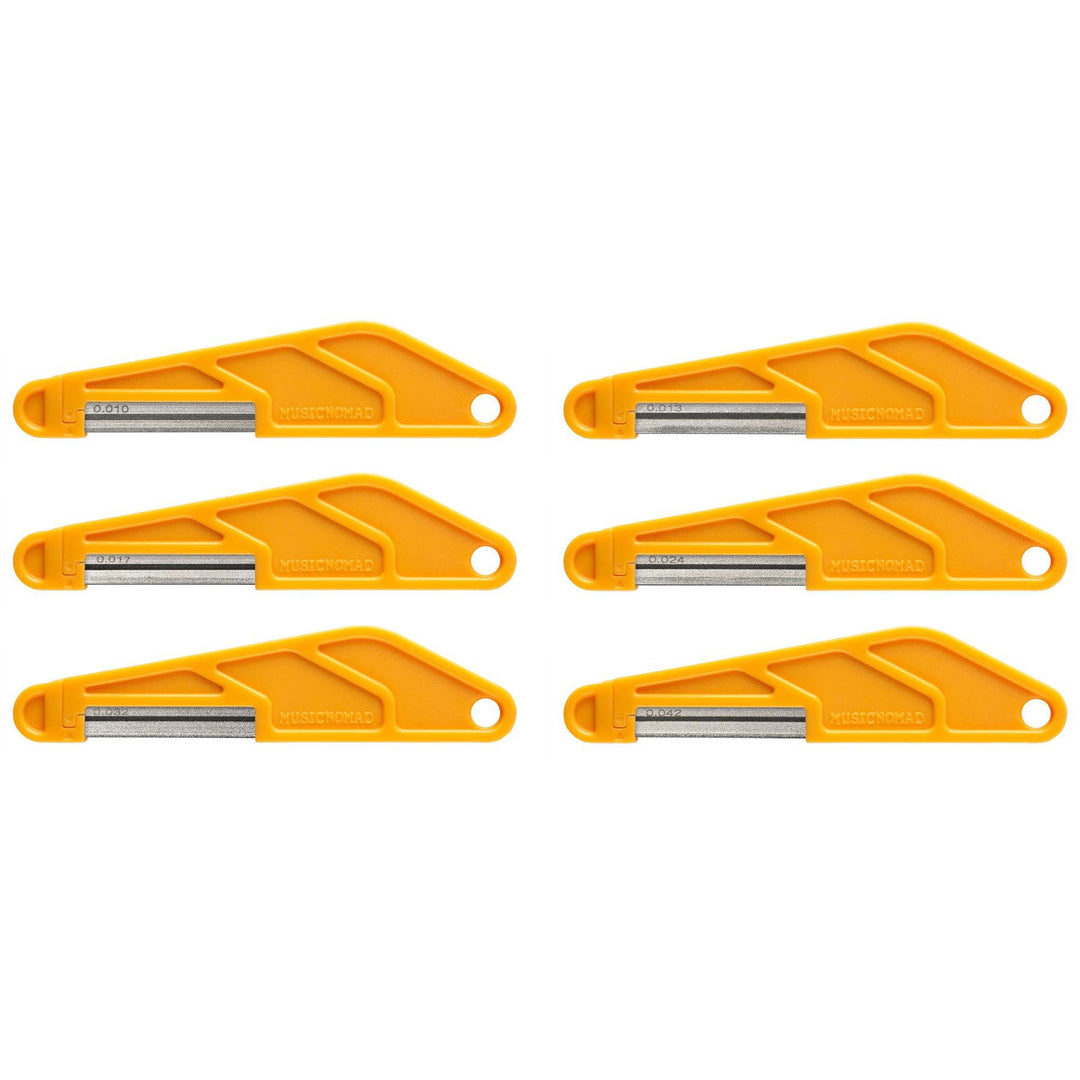 MusicNomad MN667 Guitar Nut Files - 6 Pc Set for Super Light Elec Strings