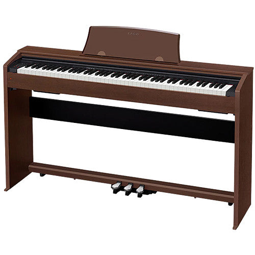 Casio PX-770 Privia 88-Key Digital Piano w/ Cabinet Stand & Pedals - Brown