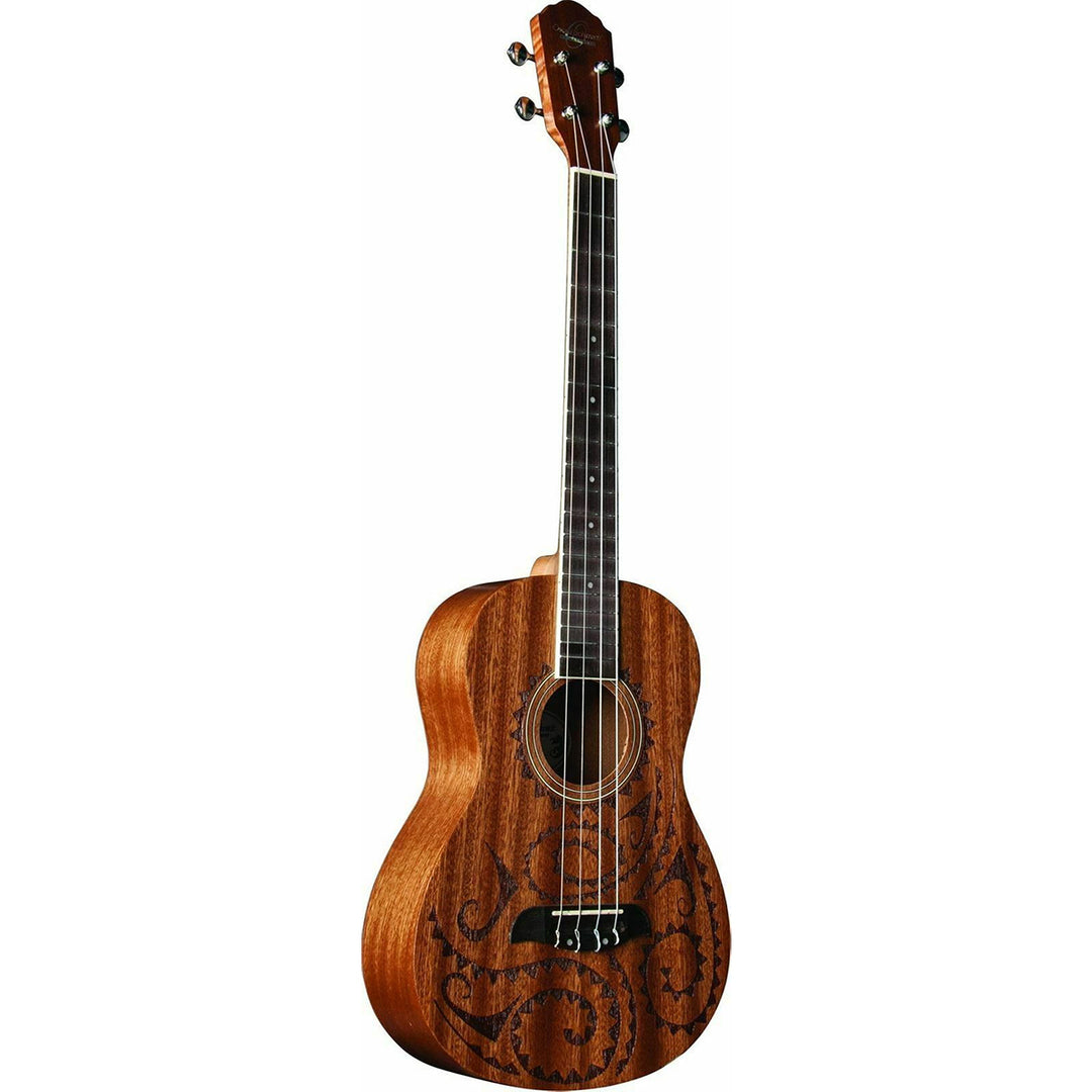 Oscar Schmidt OU52TAT-A Ukulele Baritone Satin w/Laser Tattoo