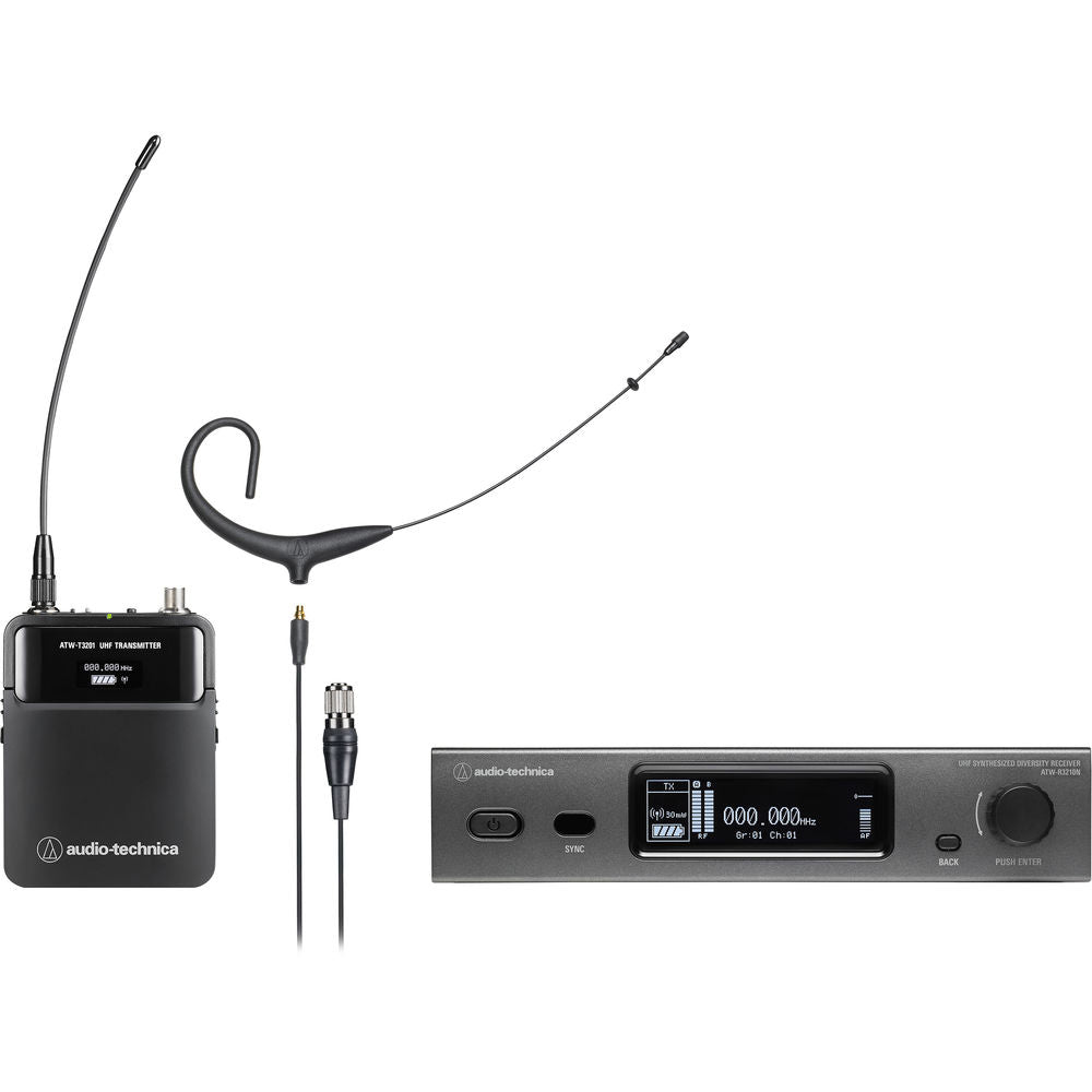 Audio-Technica ATW3211N 3000 Series Network Wireless System 470-530 MHz - BP892xcH Headworn Microphone (Black)