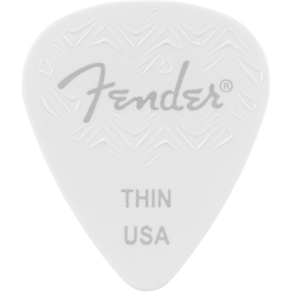 Fender 351 Shape Wavelength Celluloid Picks — 6-Pack - White