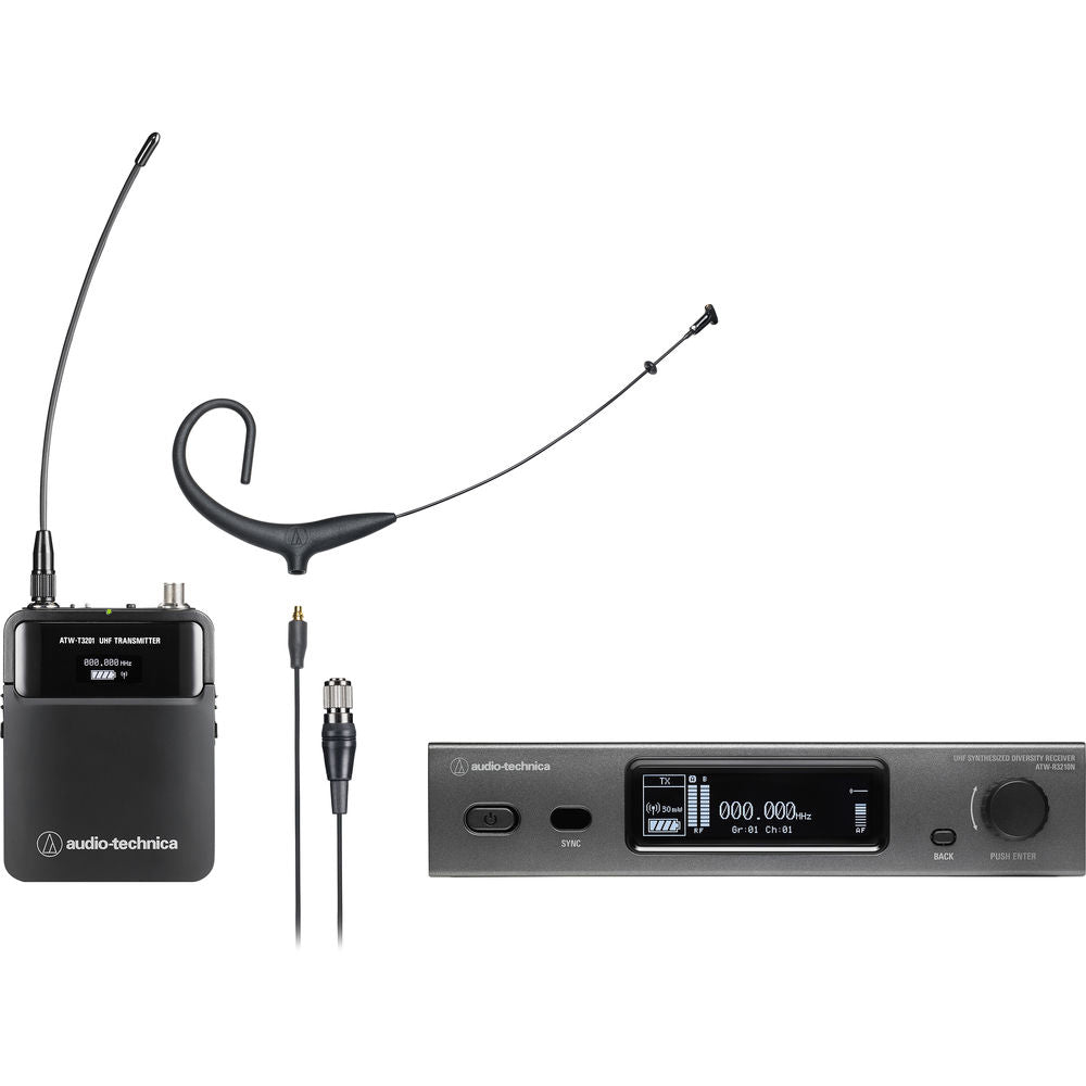 Audio-Technica ATW3211N 3000 Series Network Wireless System 530-590 MHz - BP894xcH Headworn Microphone (Black)