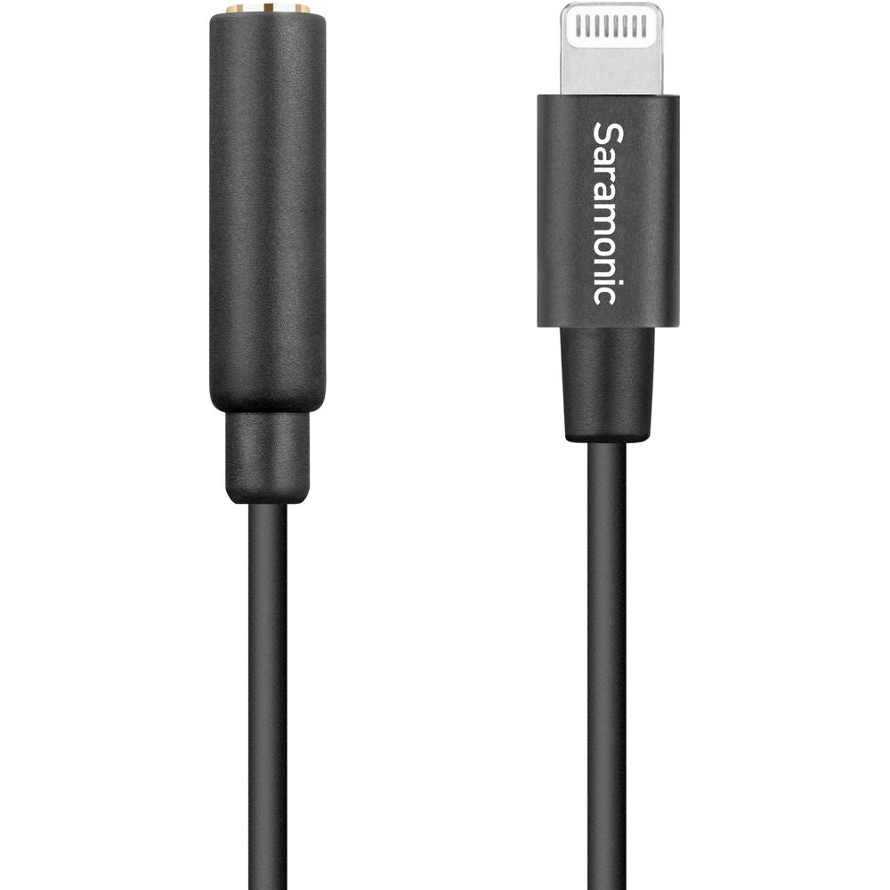 Saramonic SR-C2002 3.5mm TRRS Female to Lightning Adapter Cable for Audio to/from iPhone - 3”