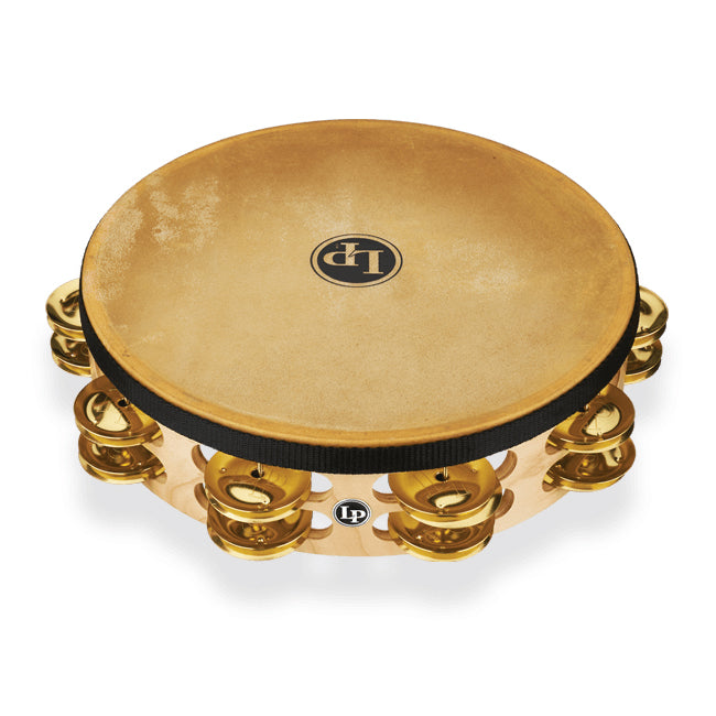 LP LP384-BR - Pro 10” Tambourine - Double Row Brass w/ Head