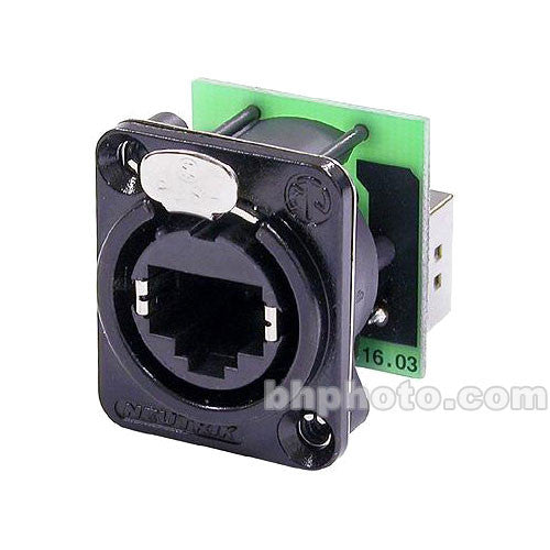 Neutrik NE8FDP-B - Black Chassis EtherCon Jack -Feedthrough Version
