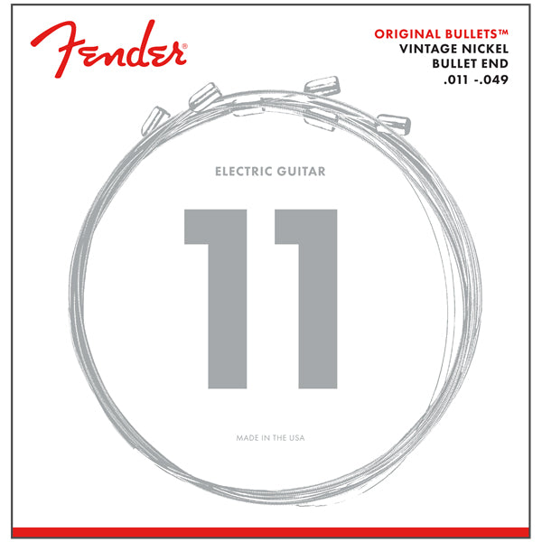 Fender Guitar Strings Original Bullet Pure Nickel w/ Bullet Ends - .011-.049