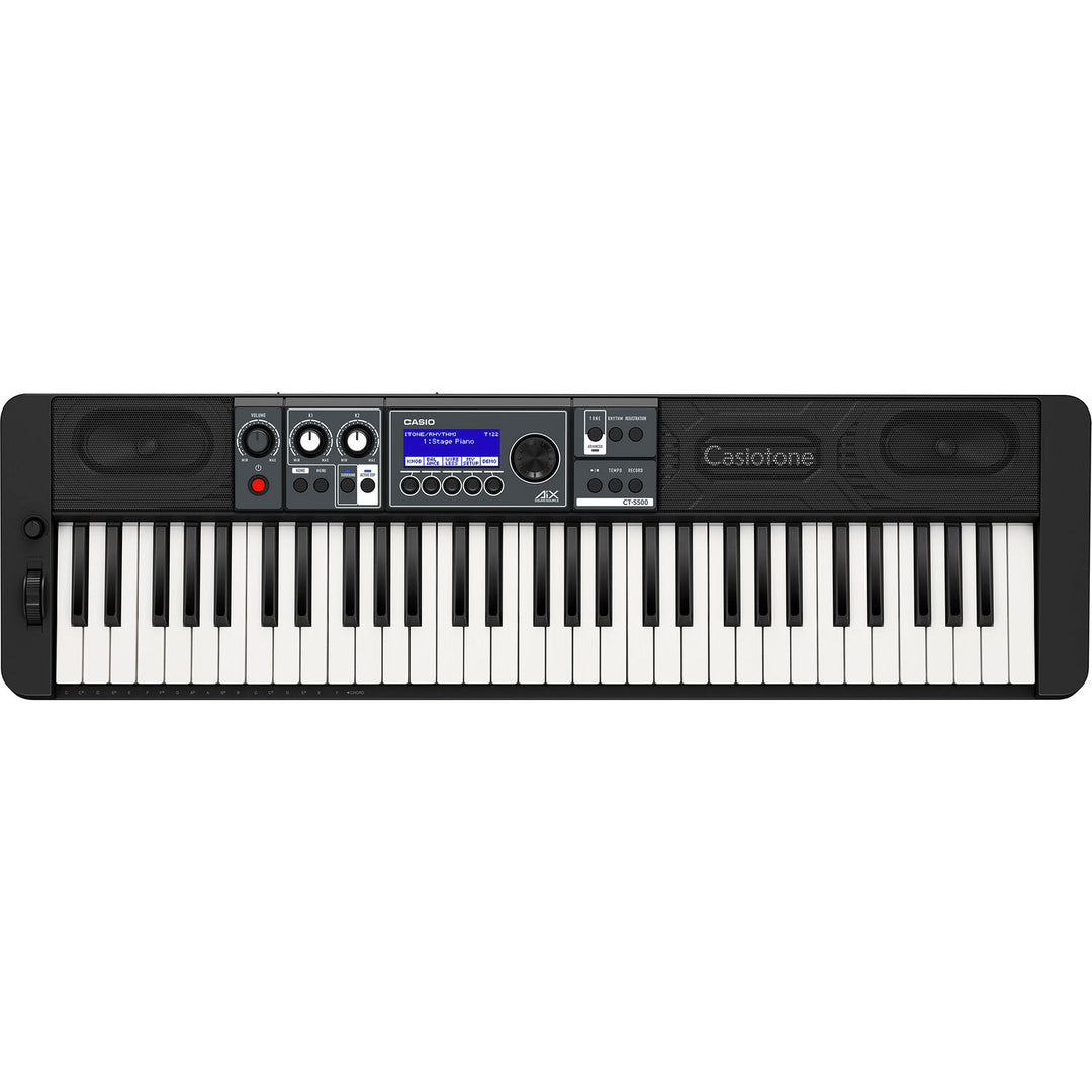Casio CT-S500 61-Key Portable Digital Keyboard Semi-Weighted w/ Aix Sound Source - Black