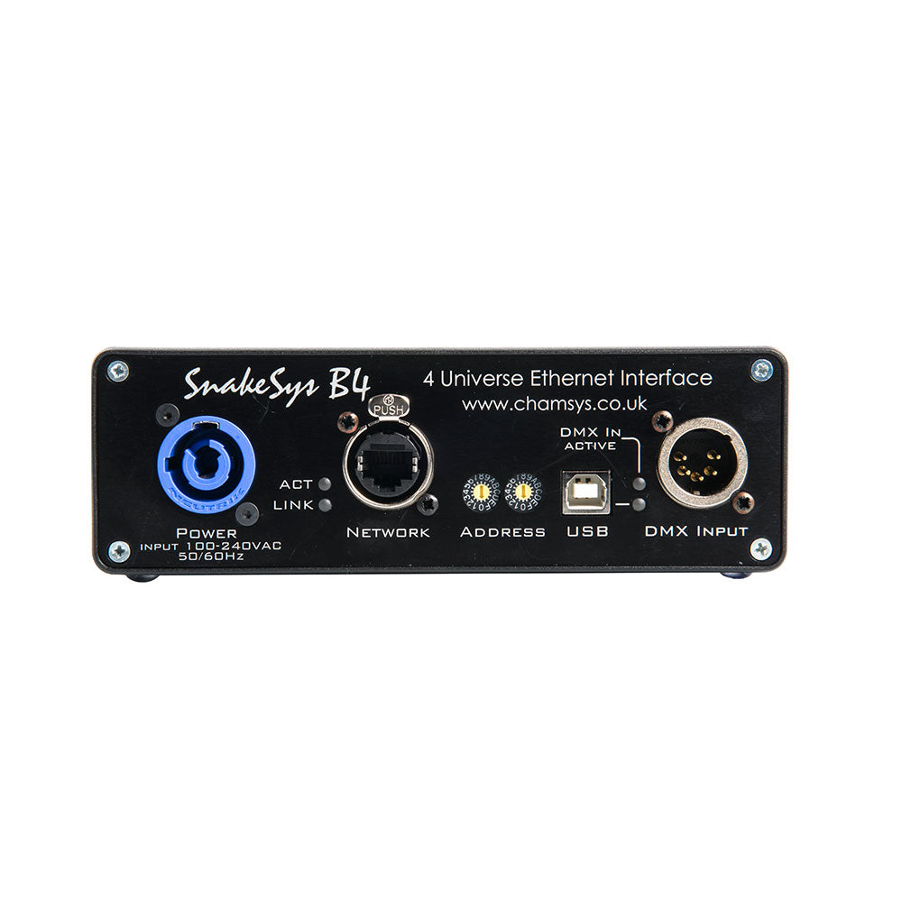 ChamSys SnakeSys B4 - Four Universe Ethernet to DMX512 Box