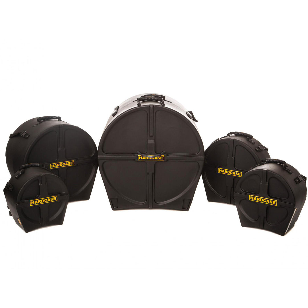 HARDCASE HROCKFUS3 - Drum Kit Cases for Rock Fusion Set 3 - Includes HN14S, 10T, 12T, 16FT, 22B