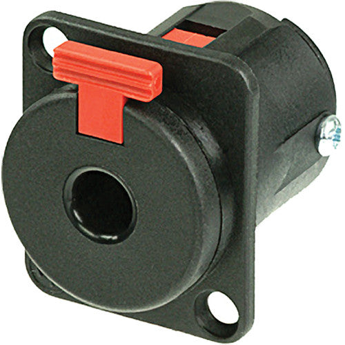 Neutrik NJ3FP6C-B - Locking Panel TRS Phone Jack -Black Housing