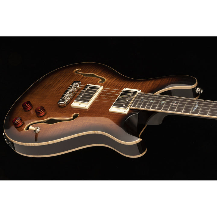 PRS SE Hollowbody II Piezo Electric Guitar (Black Gold Burst)