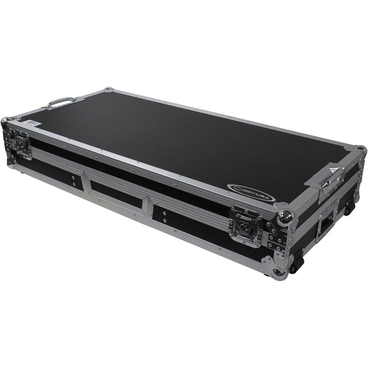 Odyssey FZGSLBM12WR Flight Zone Low Profile Glide Style DJ Coffin for 12” Mixer, 2x Turntables (Battle) & 2U Rack