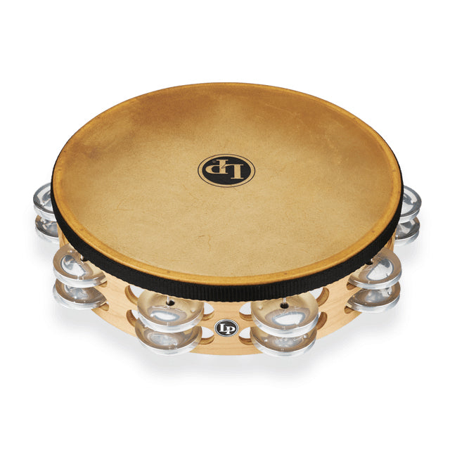 LP LP384-AL - Pro 10” Tambourine - Double Row Aluminum w/ Head