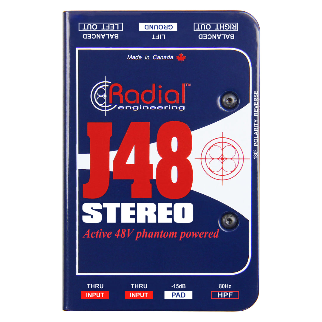 Radial J48 Stereo Phantom Powered Active Direct Box