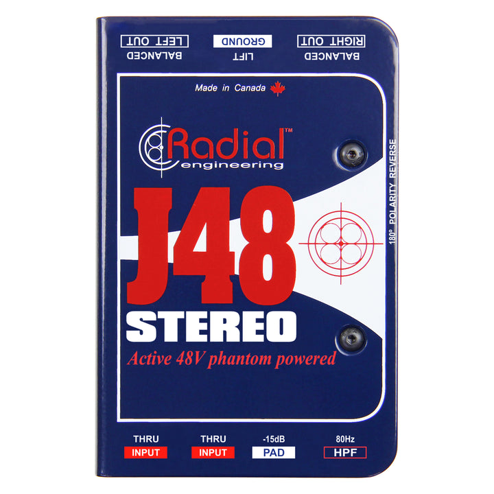 Radial J48 Stereo Phantom Powered Active Direct Box