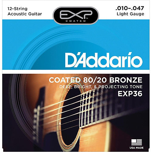 D'Addario EXP36 - SET ACOUS EXP 80/20 LITE 12STR