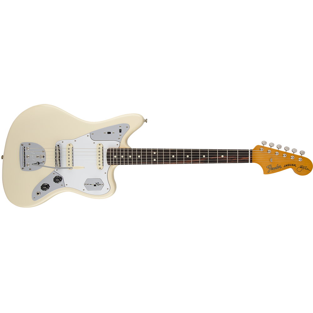 Fender USA Johnny Marr Jaguar, Rosewood Fingerboard (Olympic White) Electric Guitar