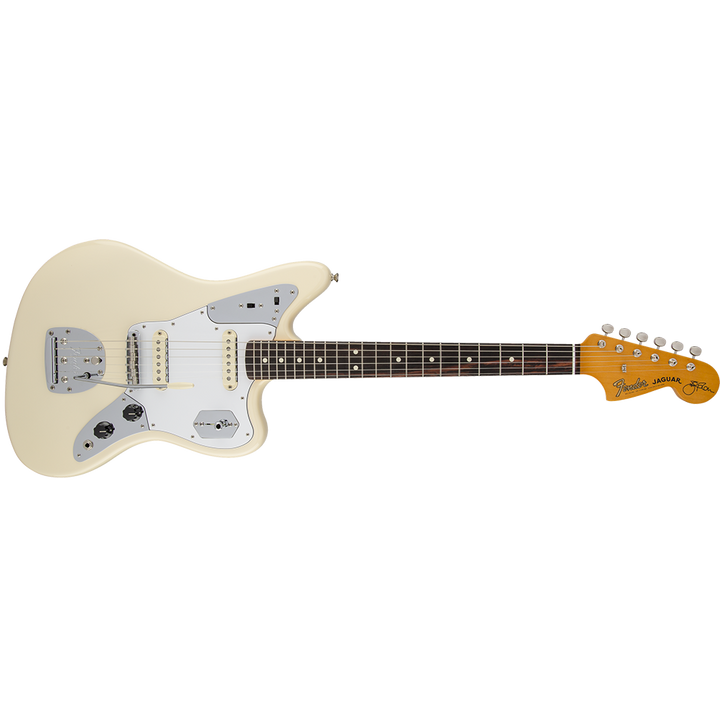 Fender USA Johnny Marr Jaguar, Rosewood Fingerboard (Olympic White) Electric Guitar