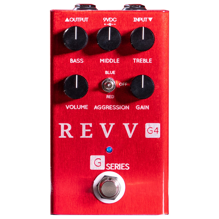 Revv G4 PEDAL Preamp Overdrive Distortion Guitar Pedal w/ 3-Band EQ & 3-Voice
