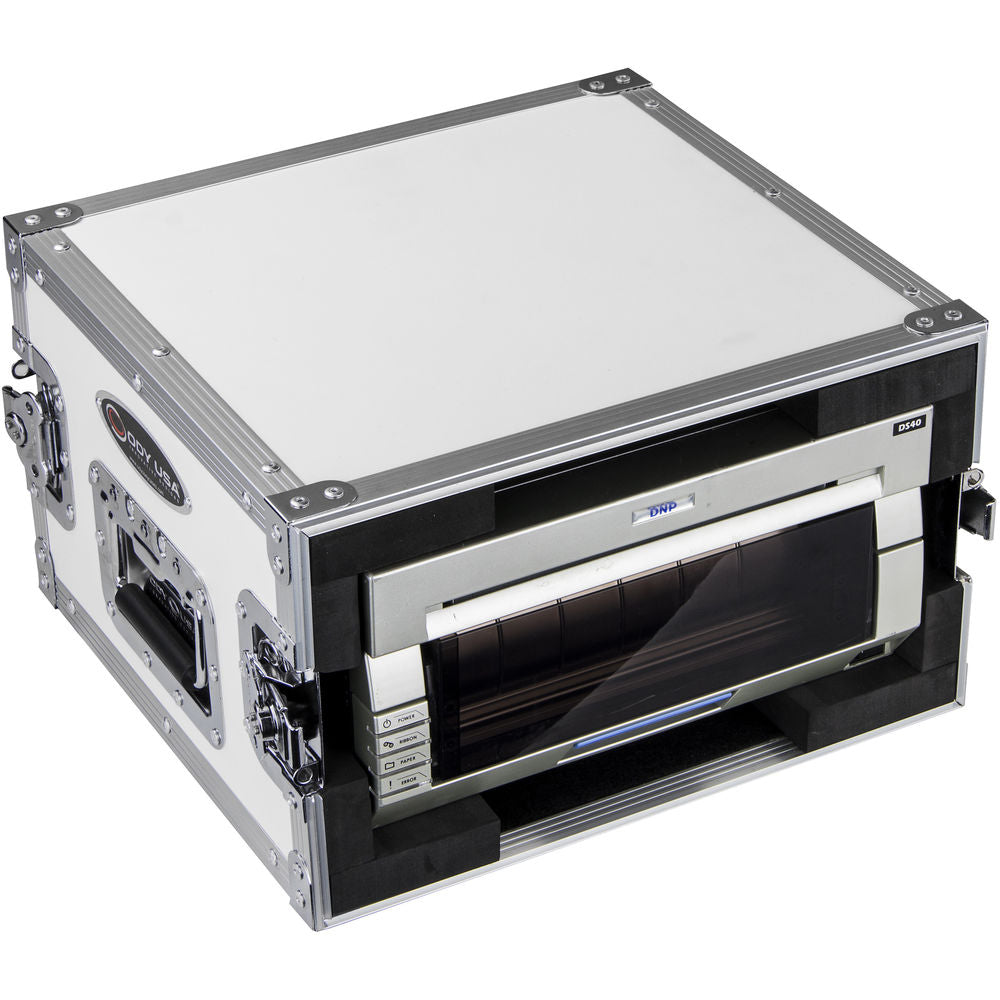 Odyssey FRDNPDS40WH DNP DS40 & DS80 Photo Booth Printer Case - White with Chrome Trim