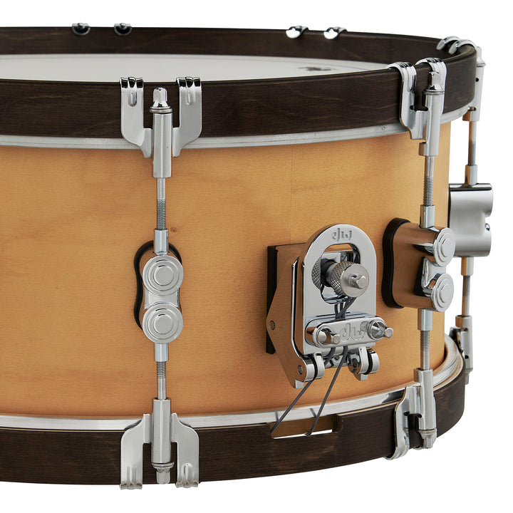 PDP Concept Maple Classic 6.5x14 Snare Drum - Natural Stain w/ Walnut Stain Hoops