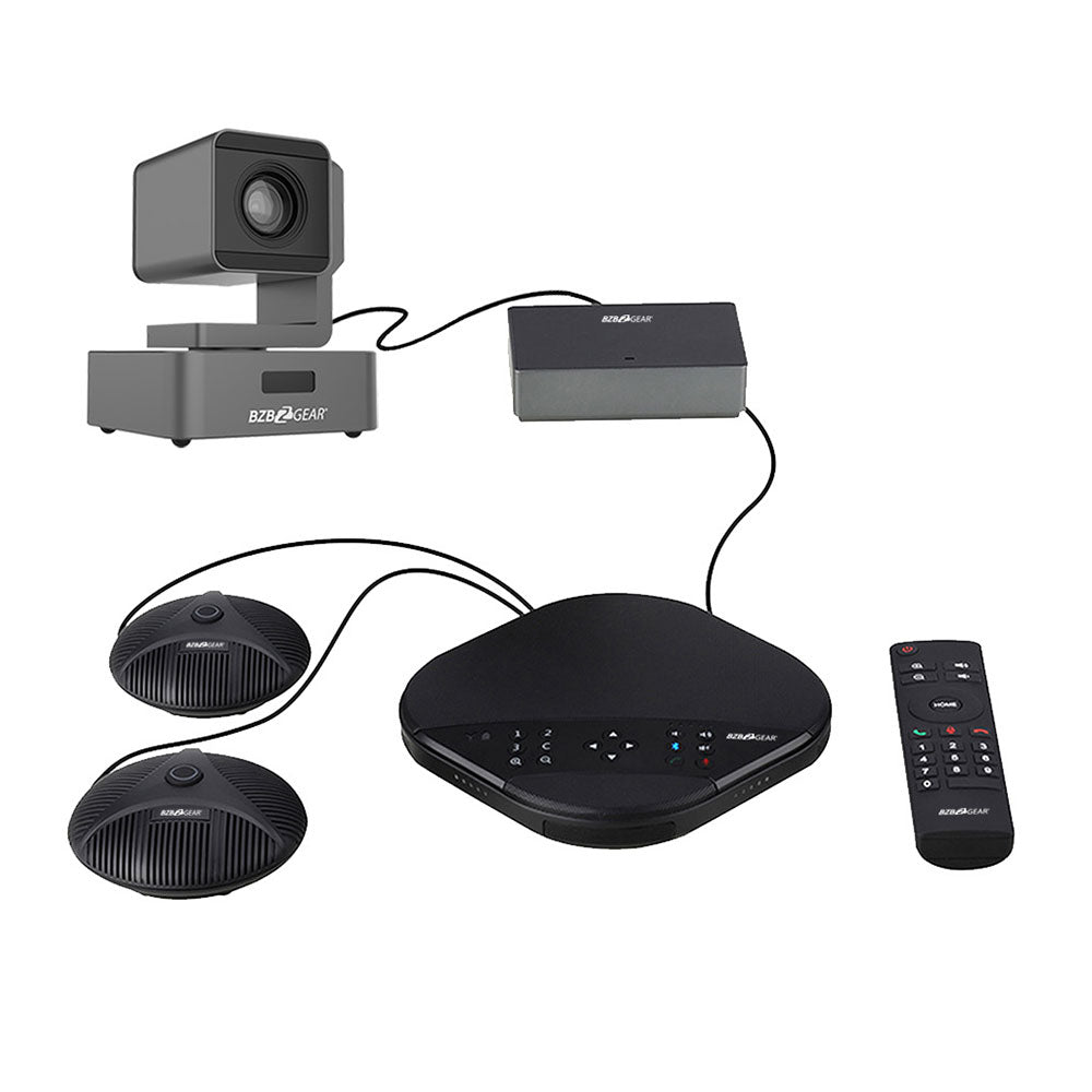 BZBGEAR - Conferencing Kit with PTZ Camera Speakerphone and 2 Additional Mics