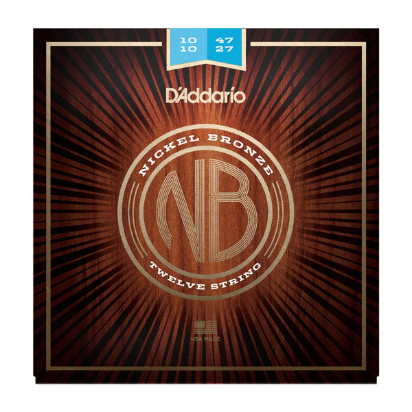 D'Addario NB1047-12 - SET AC NICKEL BRNZE LITE 12STR