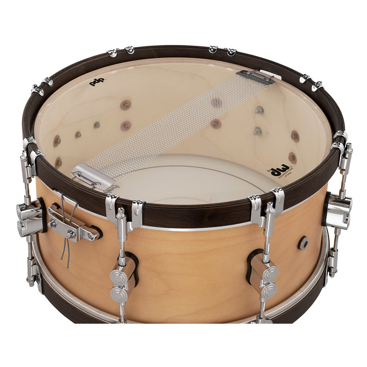 PDP Concept Maple Classic 6.5x14 Snare Drum - Natural Stain w/ Walnut Stain Hoops