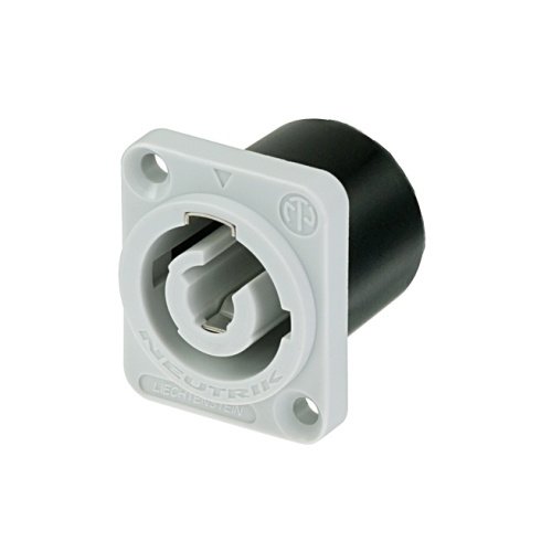 Neutrik NAC3MPB-1-WOT - 3 Pole Chassis AC Connector -PowerOut -No Tab Divider-Grey