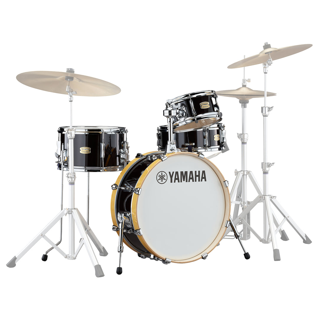 Yamaha SBP0F4H - Stage Custom Hip 4-Piece Shell Pack Drum Kit (10x5, 3x8, 20x8, 13x5) - Raven Black