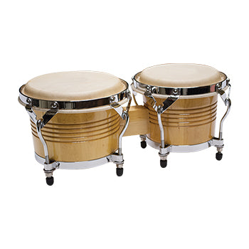 Mano Percussion MP1778-NA - Mano Bongo Set 7" & 8" Traditional Trim-Natural