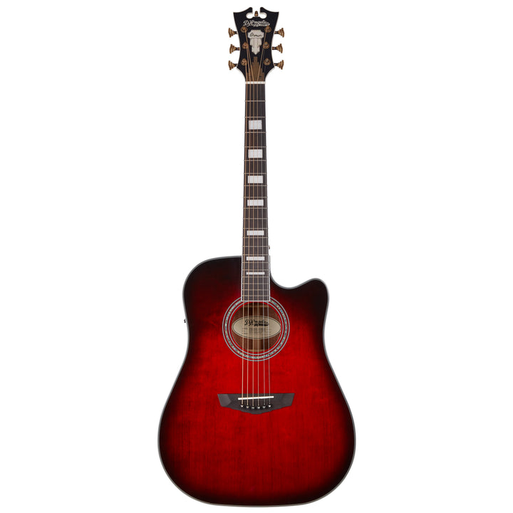 D'Angelico Premier Bowery Acoustic Guitar - Translucent Black Cherry Burst