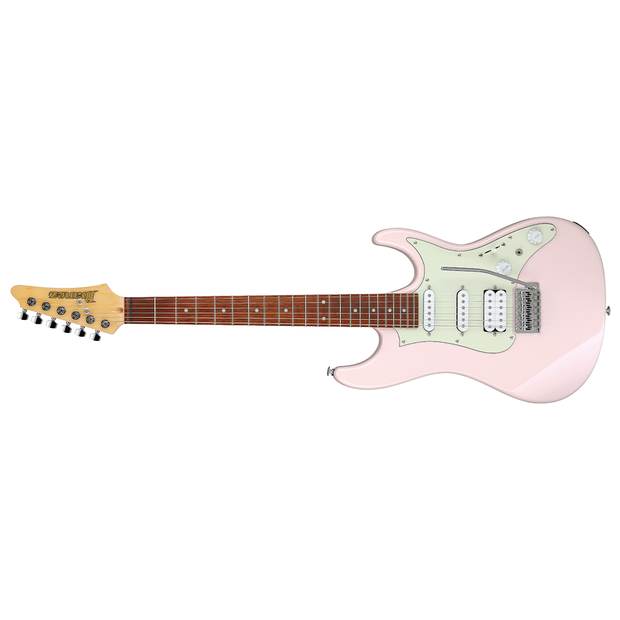 Pastel pink bass guitar deals