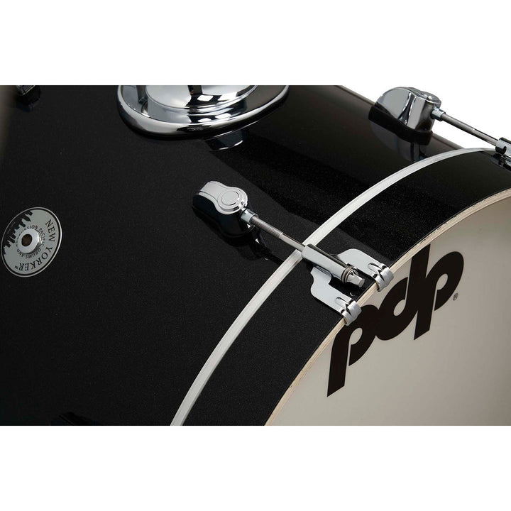 PDNY1604BO- PDP New Yorker 4-Piece Kit FinishPly Shell Pack (14x16 w/ BDM, 8x10, 12x13FT, 5x14 Snare) - Black Onyx Sparkle