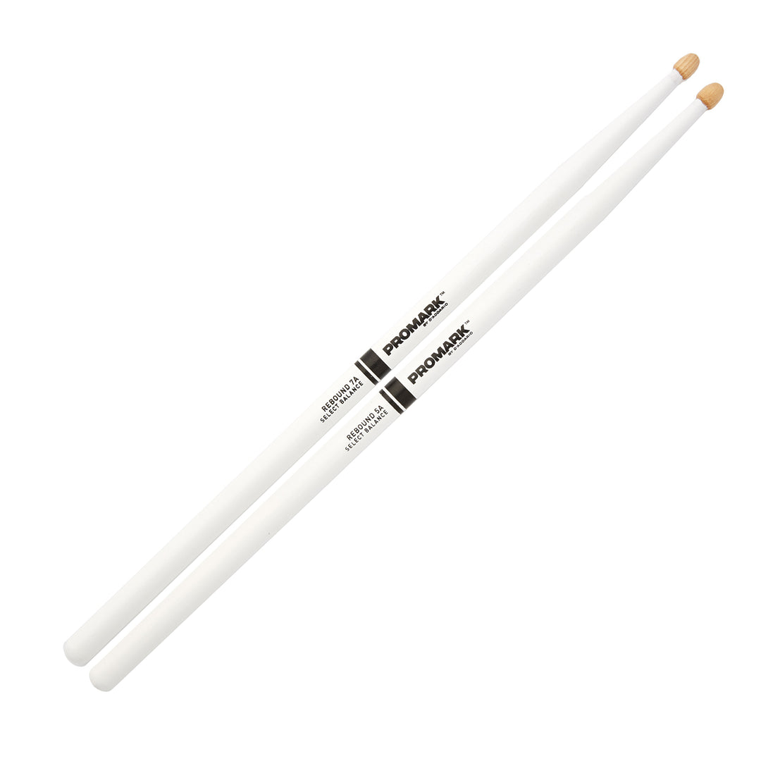 Promark RBH565AW-WHITE-Promark Rebound 5A Acorn Tip White Drumsticks