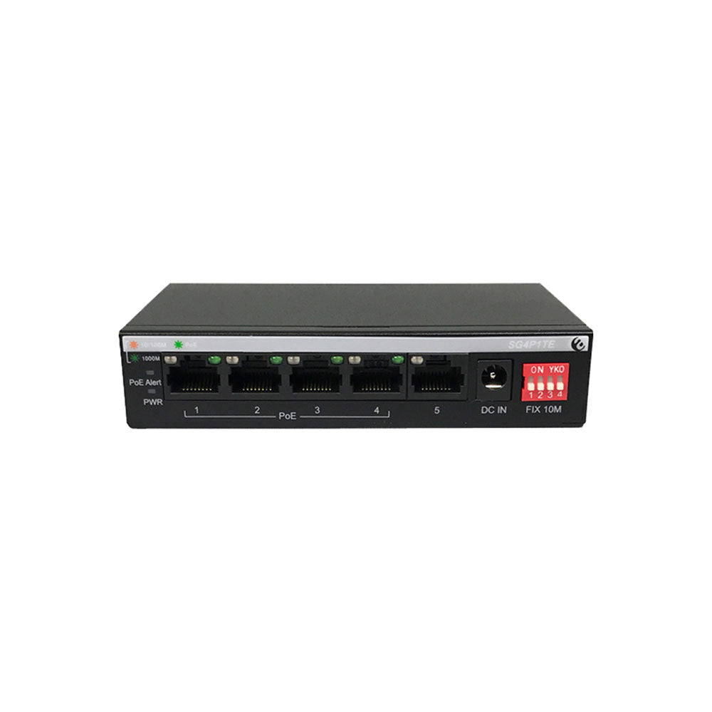 BZBGEAR - 5-Port 10/100/1000 Mbps Gigabit POE Ethernet switch