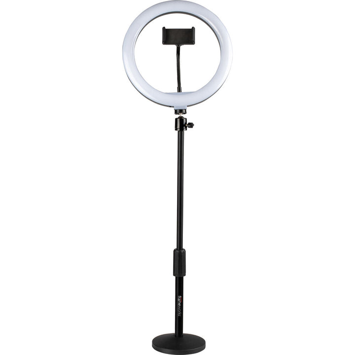 Gator LED Desktop 10” Ring Light with Round Base Stand and Phone Clamp