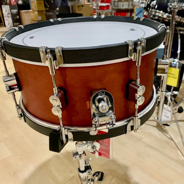 PDP Concept Maple Classic 6.5x14 Snare Drum - Ox Blood Stain w/ Ebony Stain Wood Hoops