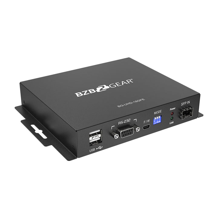 BZBGEAR - 4K HDMI USB KVM Extender Kit Over fiber w/HDR, 2-Way IR & RS-232 & TAA Compliant
