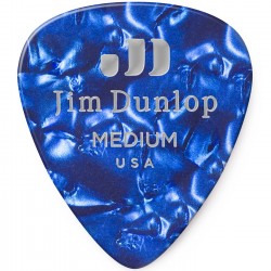 Dunlop 483P-10-MD Blue Pearl Guitar Pick (12-Pack)