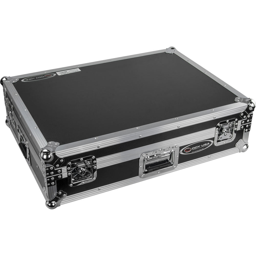 Odyssey FZGSPRIME4 Flight Zone Glide Style Case for Denon Prime 4 DJ Controller - Silver and Black