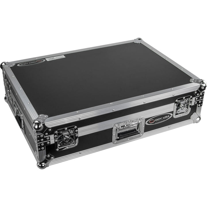 Odyssey FZGSPRIME4 Flight Zone Glide Style Case for Denon Prime 4 DJ Controller - Silver and Black