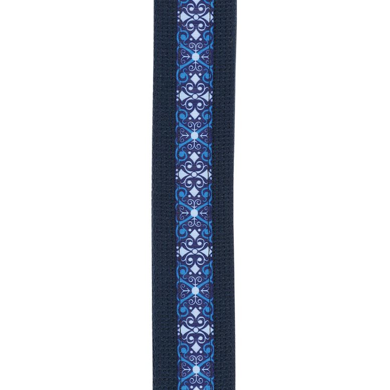D'Addario Eco-Comfort Strap Line Extensions 50MM DELUXE COTTON, BLUE