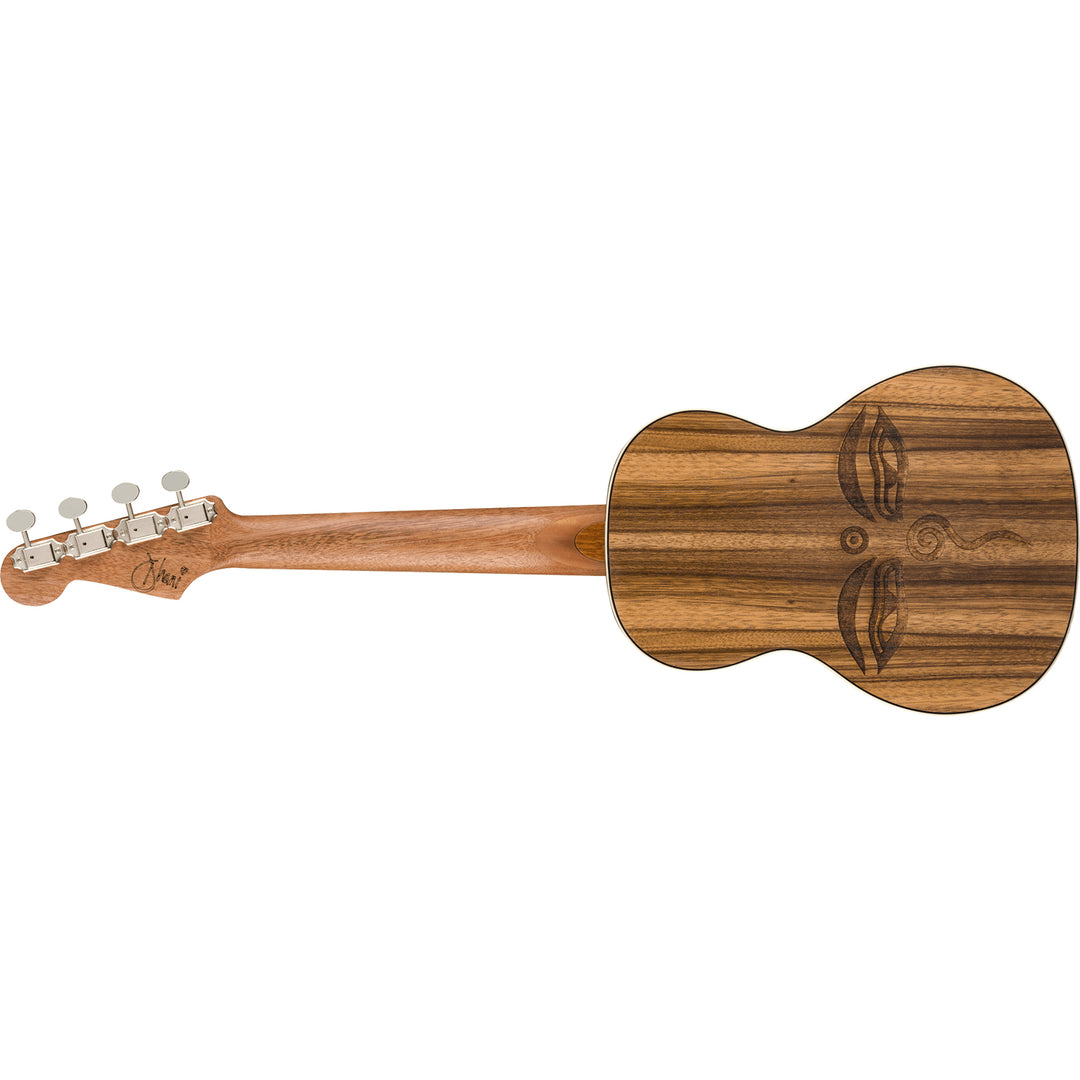 Fender Dhani Harrison Uke Walnut Fingerboard Tenor Ukulele - Sapphire Blue